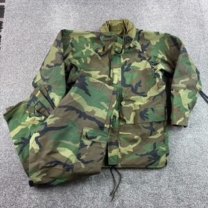 Tennier Industries ECWCS Cold Wet Weather Parka Pants Set Medium Woodland Camo